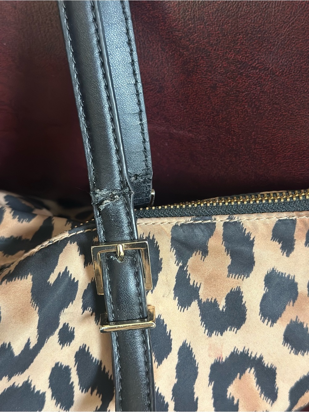 kate spade Leopard-Print Tote in Tan and Black - Picture 5 of 11